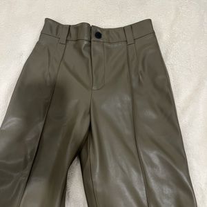Zara Vegan Leather brand new in Olive green